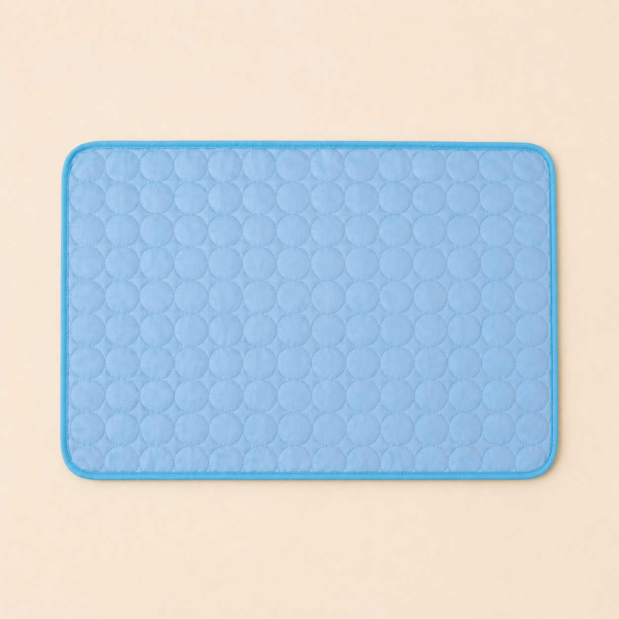 Top view of the blue Bupba Stay-Cool Dog Mat